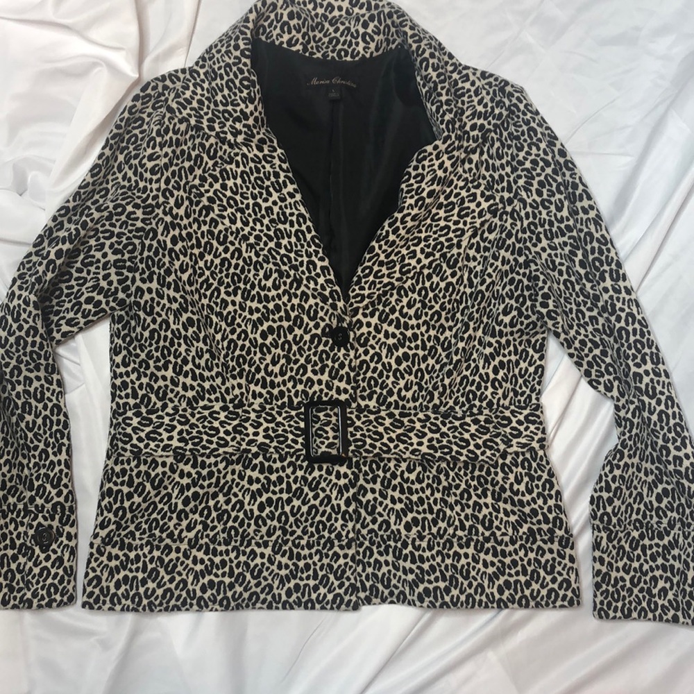 🎈🎈🎈Animal Leopard Print Marisa Christina belted L